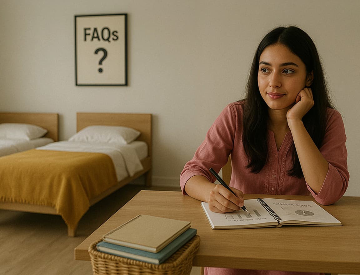 Resident reading at a Thozhi hostel